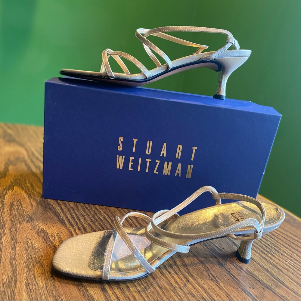 Stuart Weitzman gold sandals